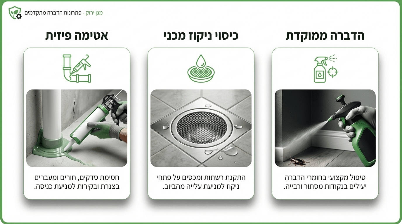 הדגמת שיטות יעילות לחסימת ג'וקים מביוב לטווח ארוך