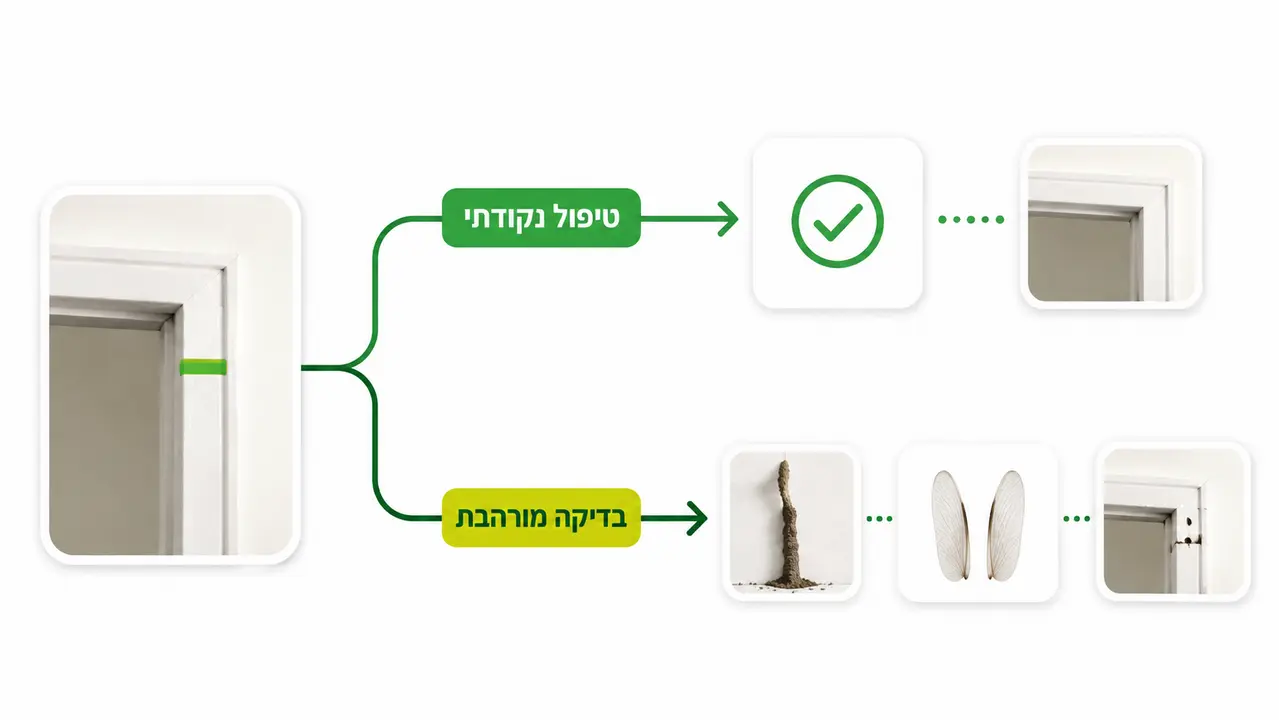 טיפול נקודתי במשקוף אחד, מתי זה מספיק