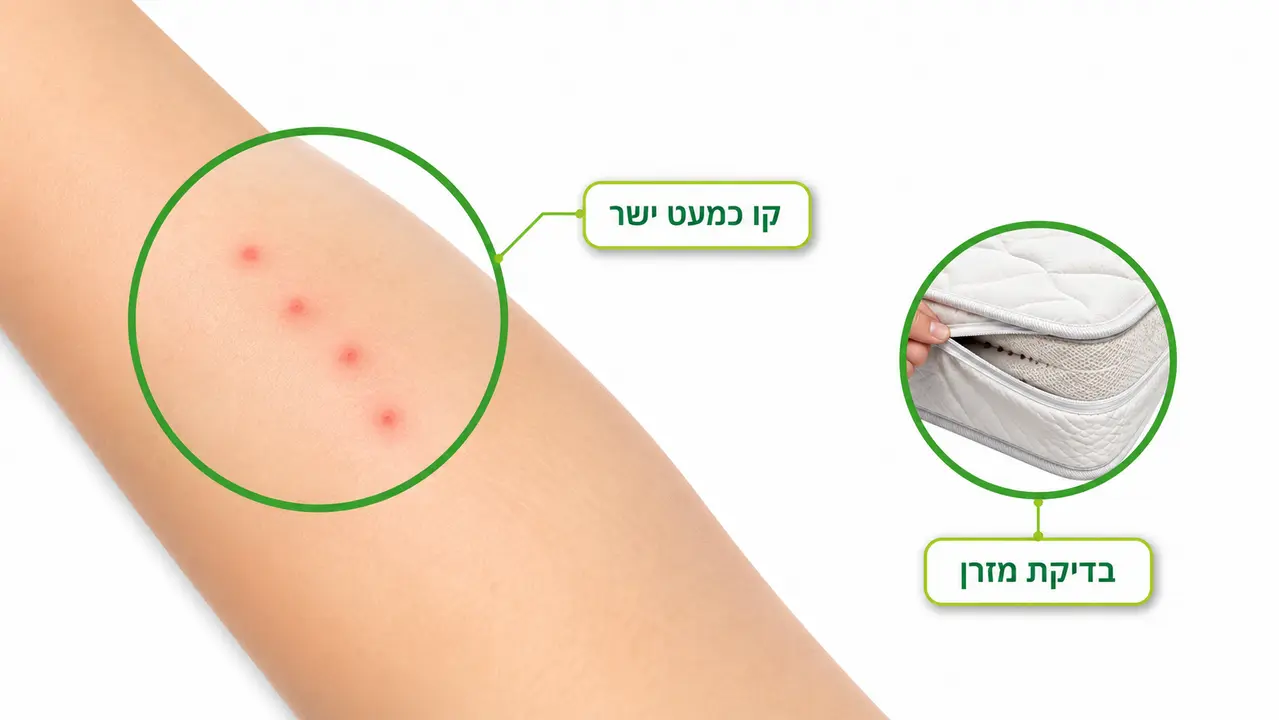 עקיצות פשפש מיטה איך נראות